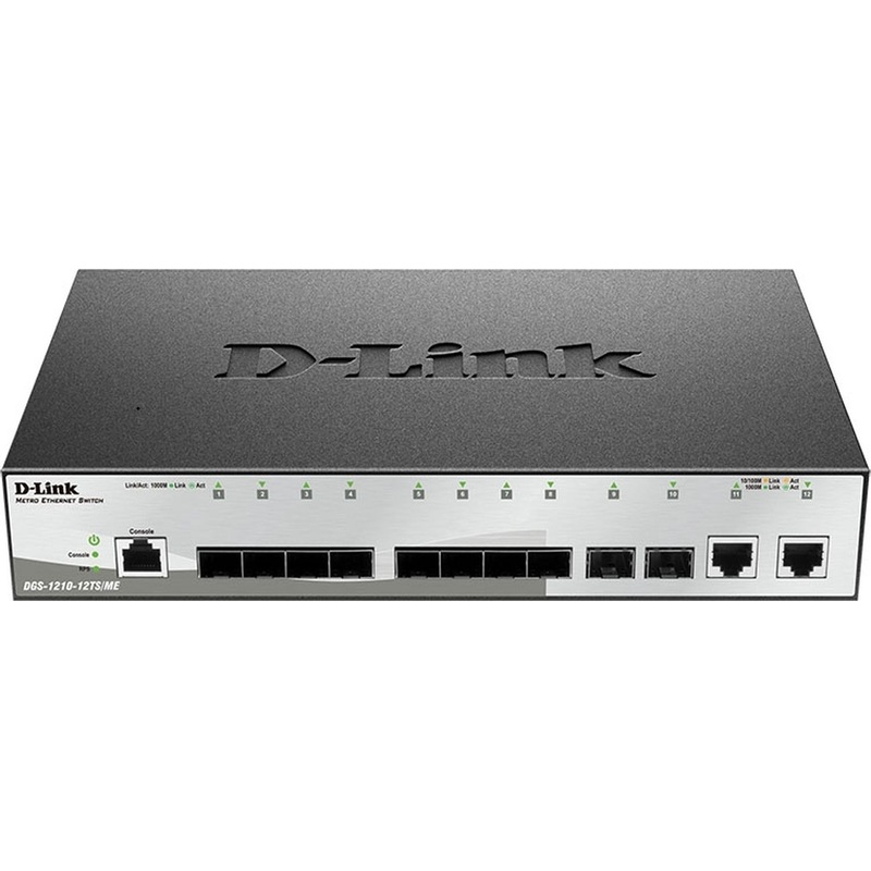 Изображение товара Коммутатор D-Link DGS-1210-12TS/ME/B1A управляемый, 10 портов, SFP, 24 Гбит/с