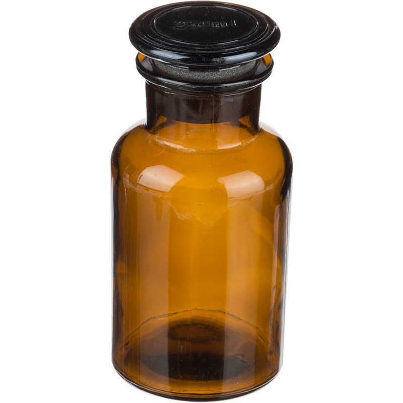 Изображение товара Стеклянная склянка с широким горлом 250 мл химическая лабораторная емкость