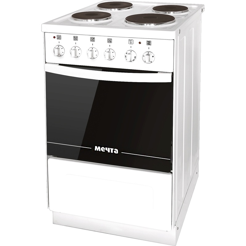 Изображение товара Плита электрическая Мечта 12-06-03СБ узкая белая (эмаль, 4 конфорки, 48.7 литров)