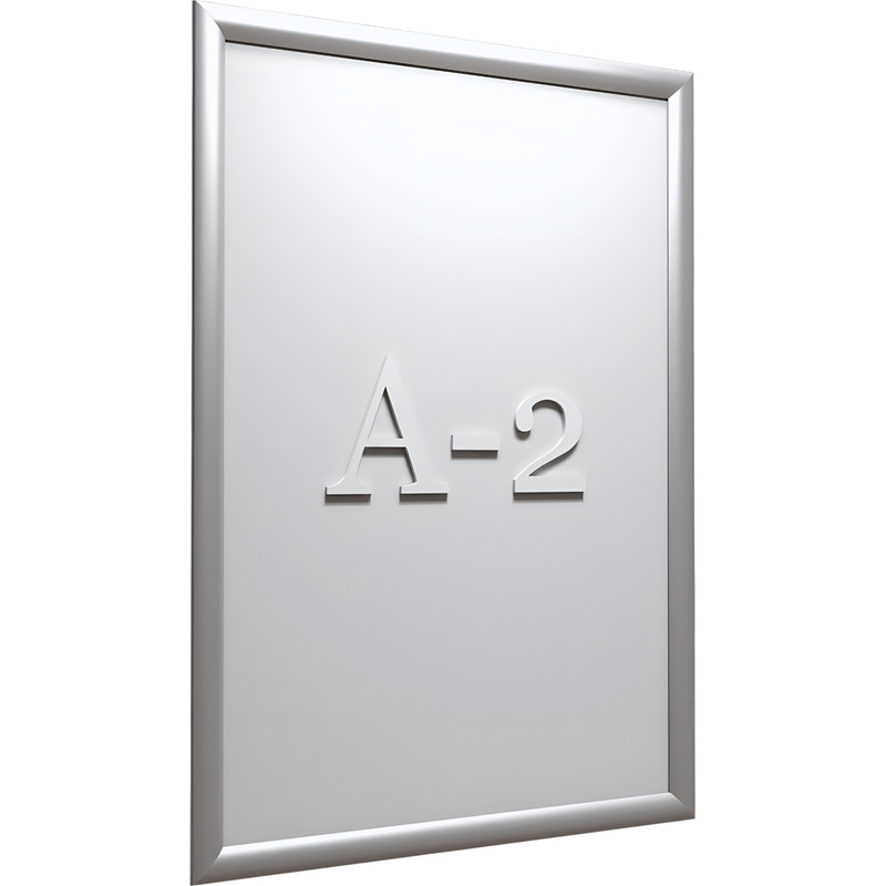 Изображение товара Настенная клик рамка из алюминия формат А2 с защитой антиблик