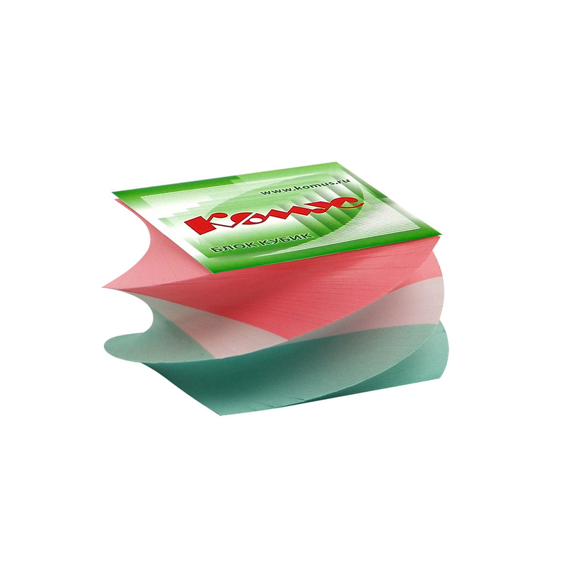 Изображение товара Блок для записей Комус 80x80 мм разноцветный спиральный