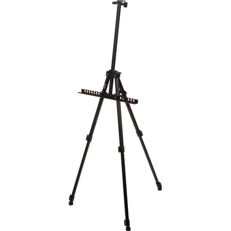 Изображение товара Напольный металлический мольберт Комус Арт с чехлом для художников