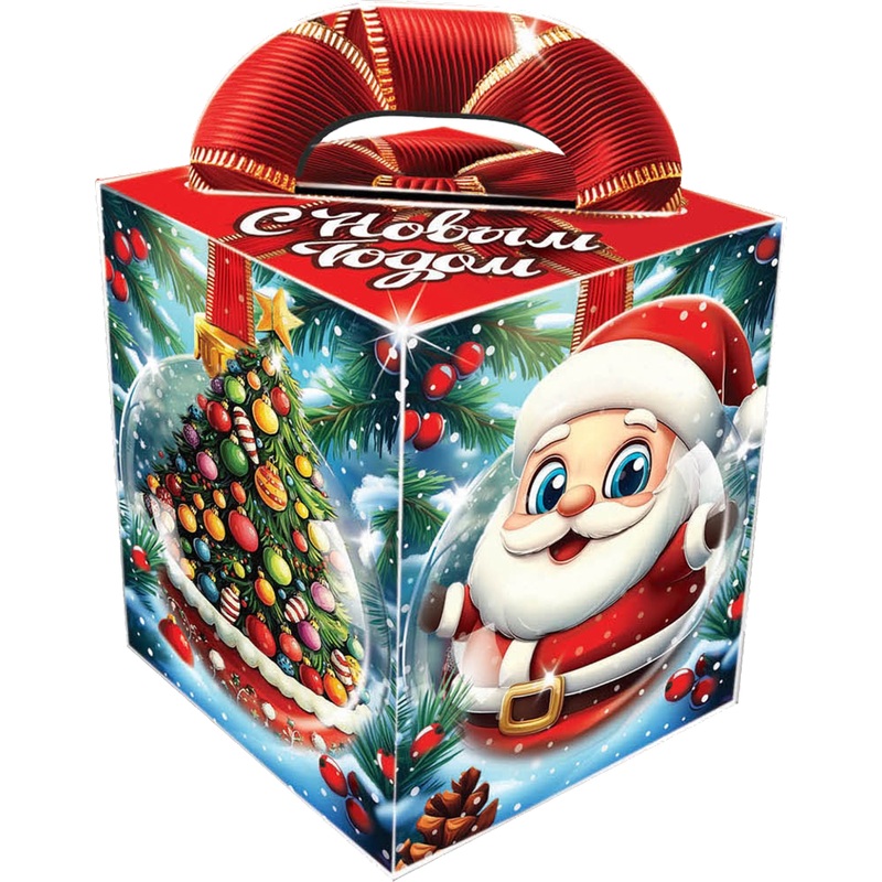 Изображение товара Новогодний сладкий подарок РОКО Ёлочные игрушки 500 г с конфетами ассорти