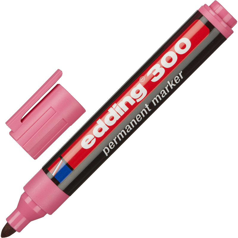 Изображение товара Маркер перманентный Edding 300/9 розовый с круглым наконечником