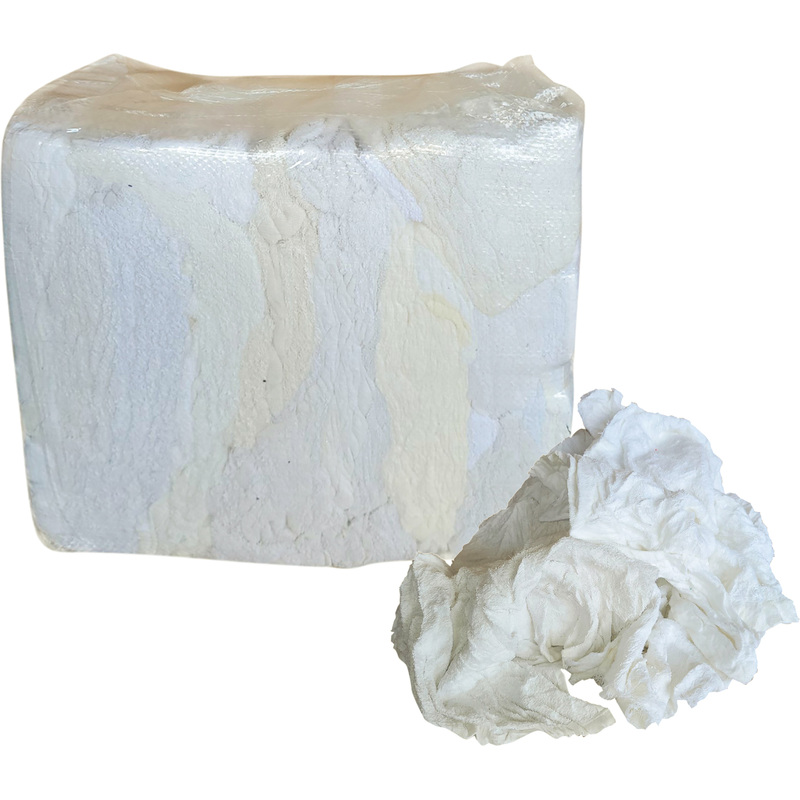 Изображение товара Махровая ветошь из 90% хлопка белая 40x60 см 10 кг Беларусь