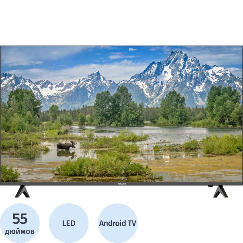Изображение товара Телевизор 55 Ultra HD 4K Econ EX-55US007B Смарт с Android Wi-Fi DVB-C
