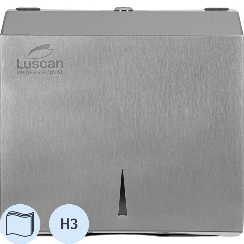 Изображение товара Диспенсер для полотенец листовых Luscan Professional H3 серый серебристый