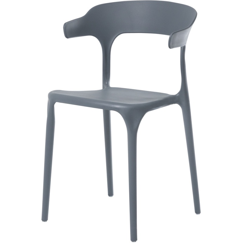 Изображение товара Обеденный стул Enova серый пластиковый армированный стекловолокном