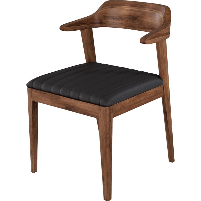 Изображение товара Стул обеденный Hordy чёрный (экокожа, массив дерева)