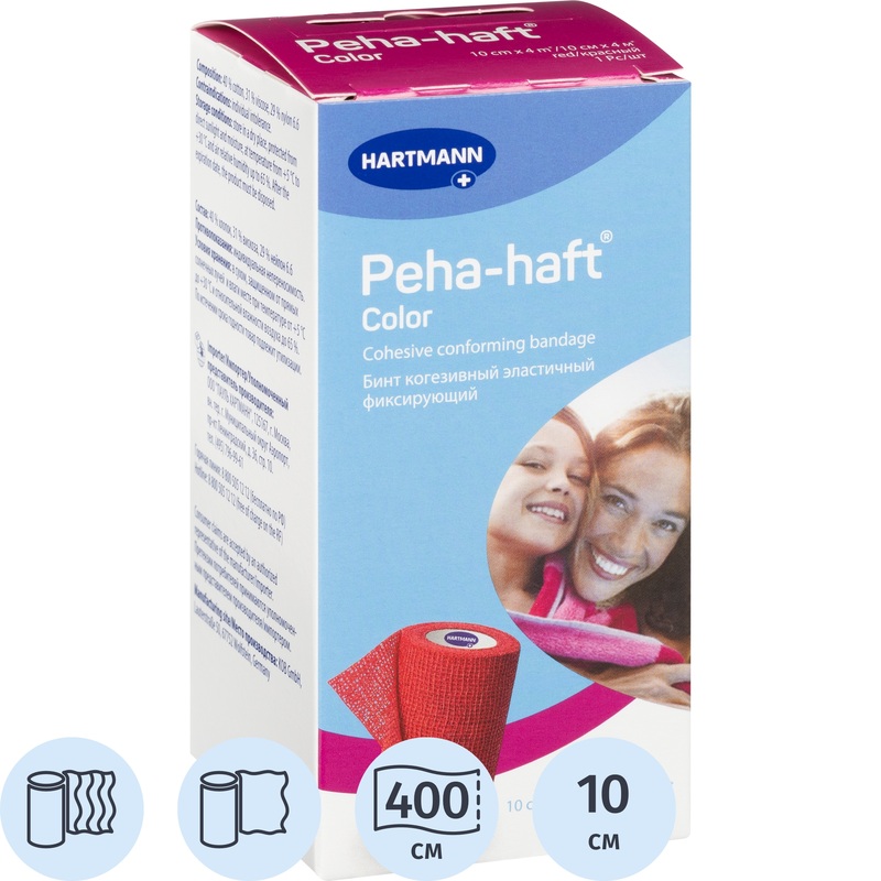 Изображение товара Бинт самофиксирующийся Peha-haft без латекса 4м x 10 см красный