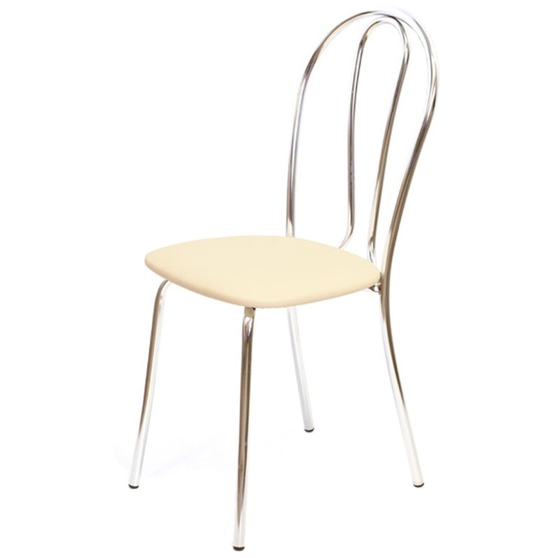 Изображение товара Обеденный стул Венус бежевый искусственная кожа металл стильный и надежный