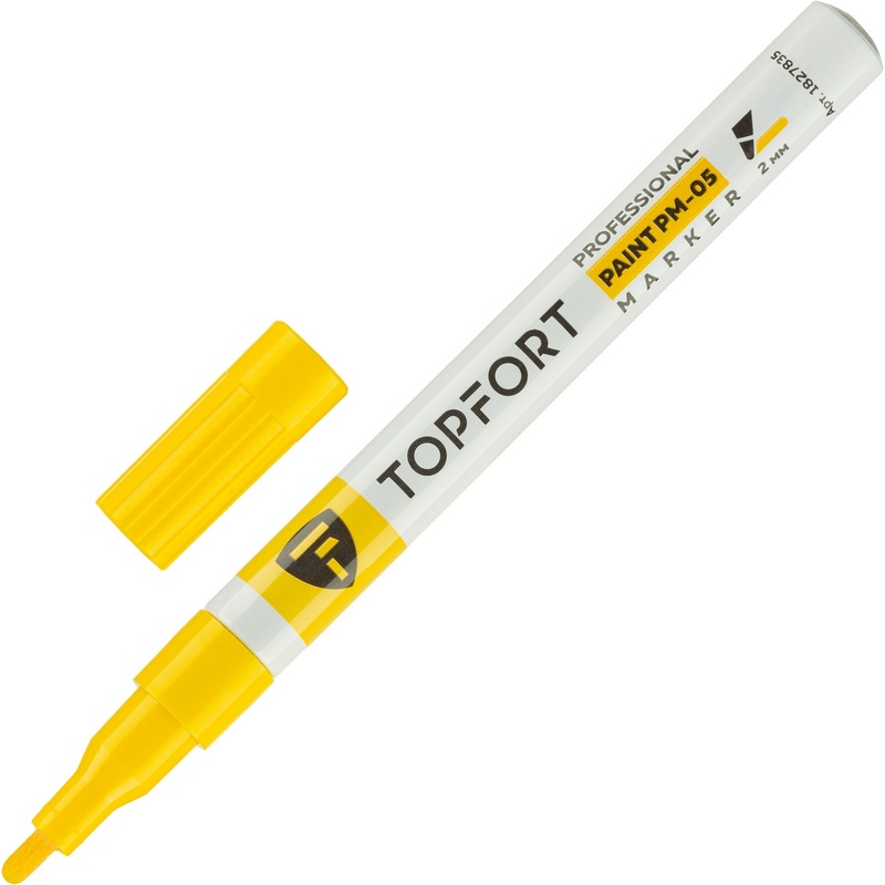 Изображение товара Промышленный лакировый маркер TOPFORT ZP1101 жёлтый 2 мм
