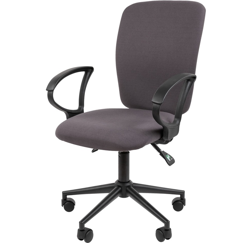 Изображение товара Офисное кресло Chairman 9801 серое ткань металл удобное и стильное