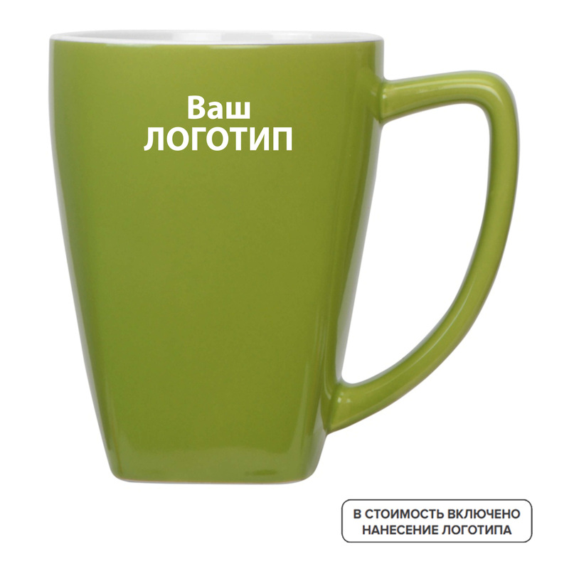Изображение товара Кружка Айседора керамическая 260 мл с индивидуальной одноцветной печатью (880113, 108 штук в упаковке)