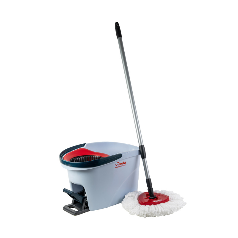 Изображение товара Комплект для уборки Vileda Professional УльтраСпин Мини (швабра и ведро 10 л с отжимом) красный
