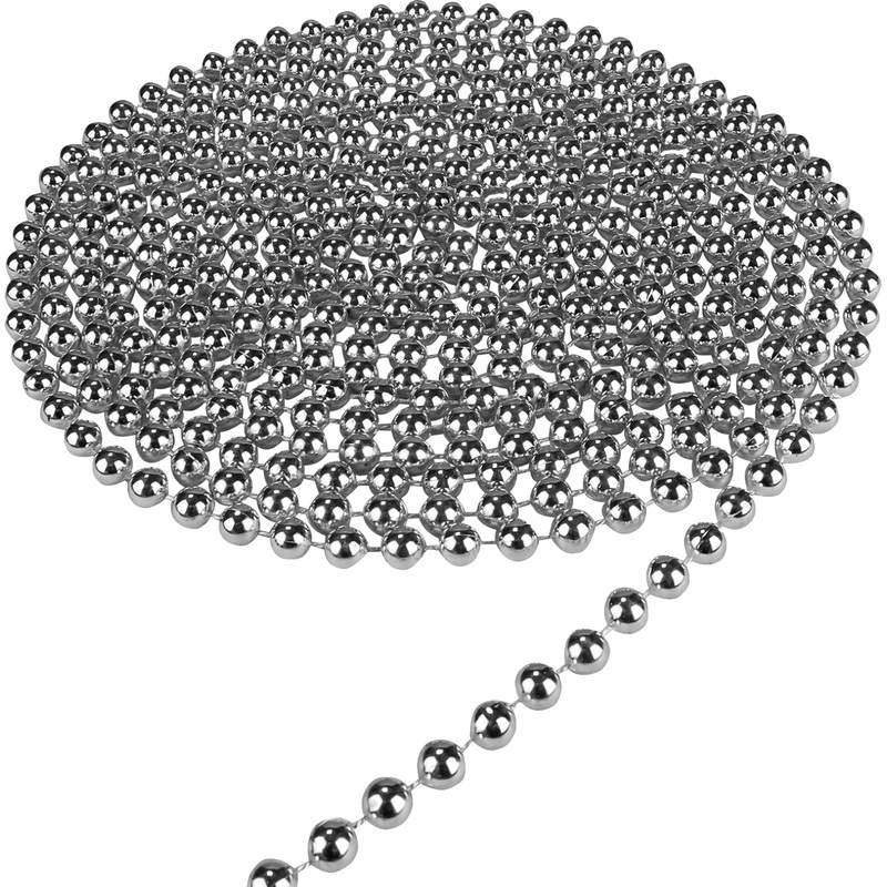 Изображение товара Бусы новогодние Miland Волшебство 1000 см пластиковые серебристые