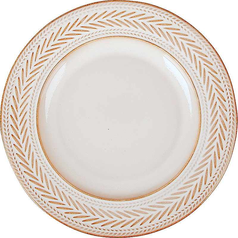 Изображение товара Десертная тарелка Nouvelle Home Villatic 20.5 см 4 шт белая и бежевый керамика