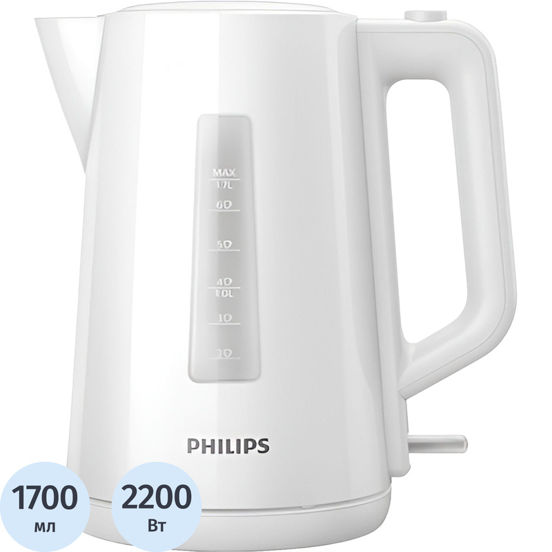 Изображение товара Электрический чайник Philips HD9318/00 белый 1.7 л 2200 Вт корпус пластик
