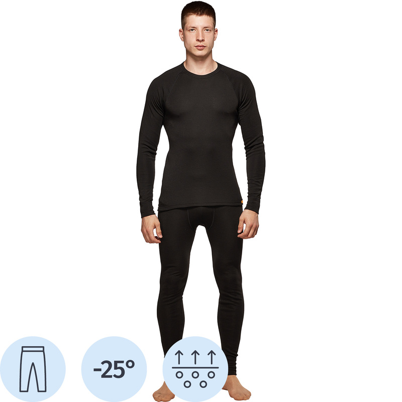 Изображение товара Термокальсоны мужские Comazo Activ-25 трикотажные с начёсом чёрные (размер 50, рост 182)