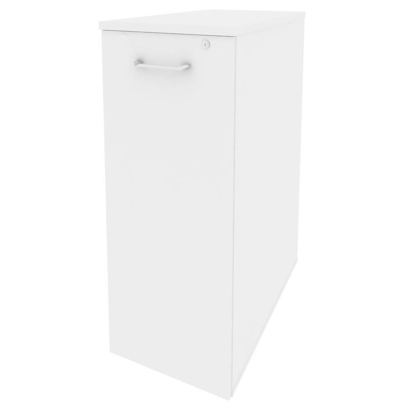 Изображение товара Приставная тумба Onix O.VTPO-8 с центральным замком белый бриллиант 432х800х1120 мм