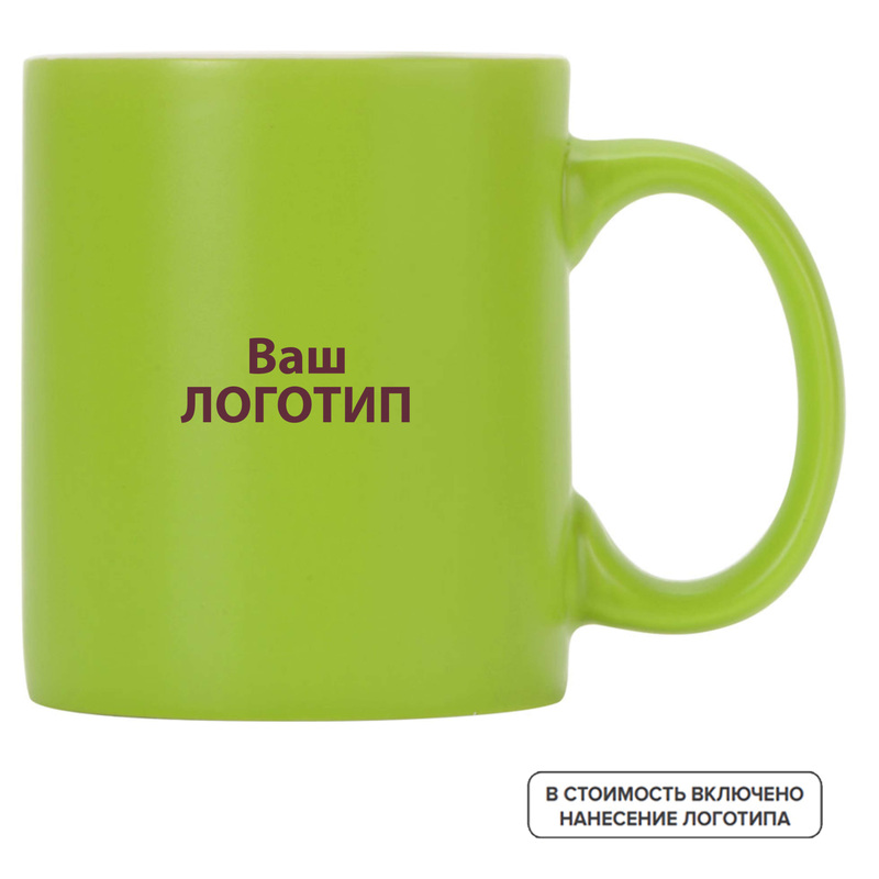 Изображение товара Кружка Марко фарфоровая 330 мл с индивидуальной одноцветной печатью (870203, 108 штук в упаковке)