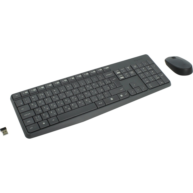 Изображение товара Комплект беспроводной клавиатура и мышь Logitech MK235 (920-007948)