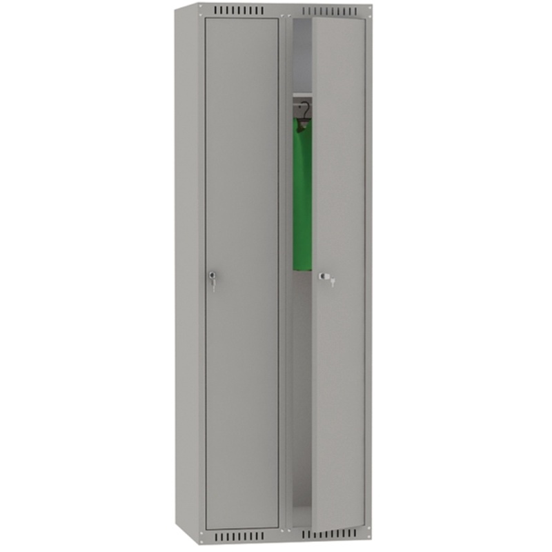 Изображение товара Металлический шкаф для одежды ШМС-281 с двумя отделениями