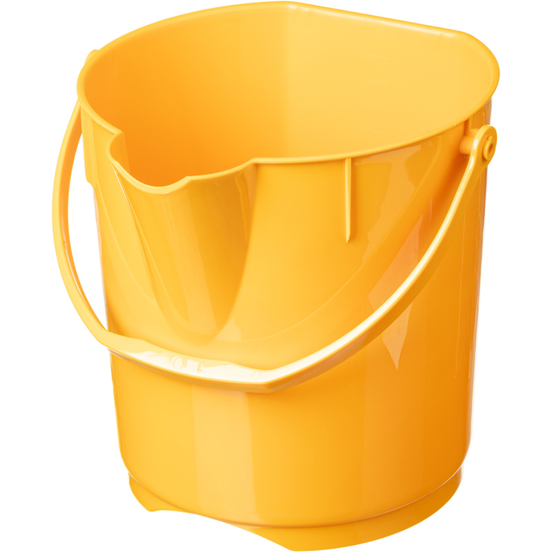 Изображение товара Ведро Ringa 12 л пластик жёлтое с мерной шкалой сливным носиком и для пищевых продуктов