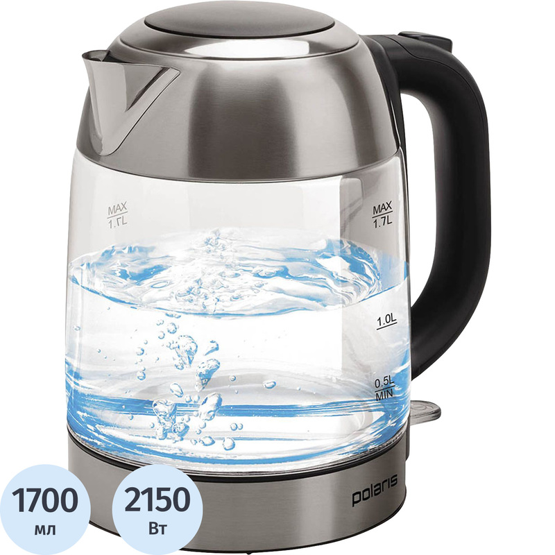 Изображение товара Электрический чайник Polaris PWK 1791CG серебристый