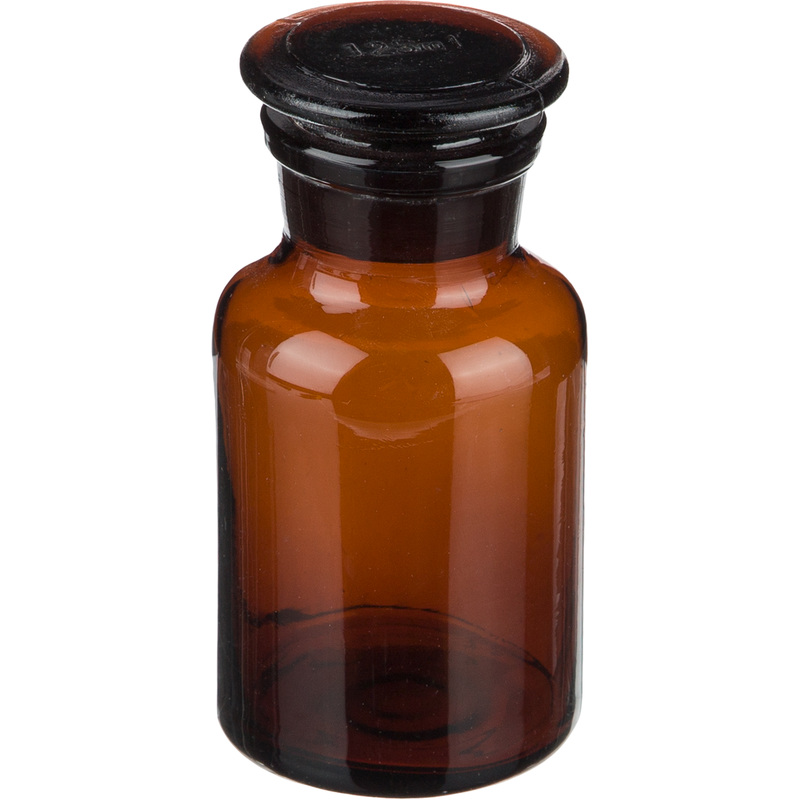 Изображение товара Склянка стеклянная с пробкой широкое горло 30 мл