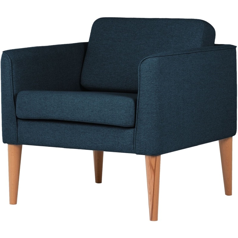 Изображение товара Кресло релакс Nodven Lounge синее из ткани для дома и офиса