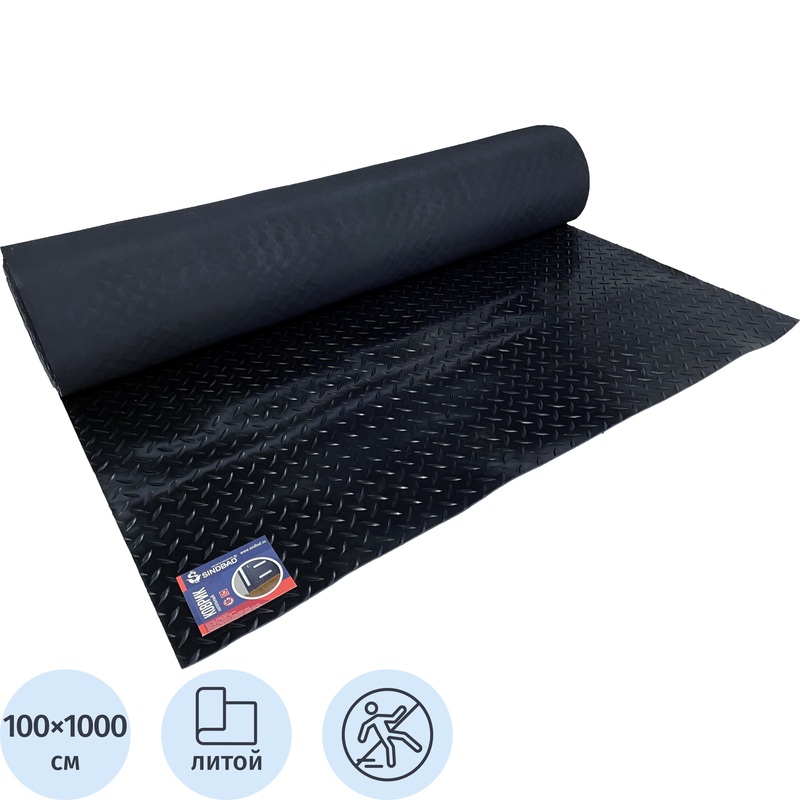 Изображение товара Покрытие литое грязезащитное 100x1000 см чёрное (4627085127765)