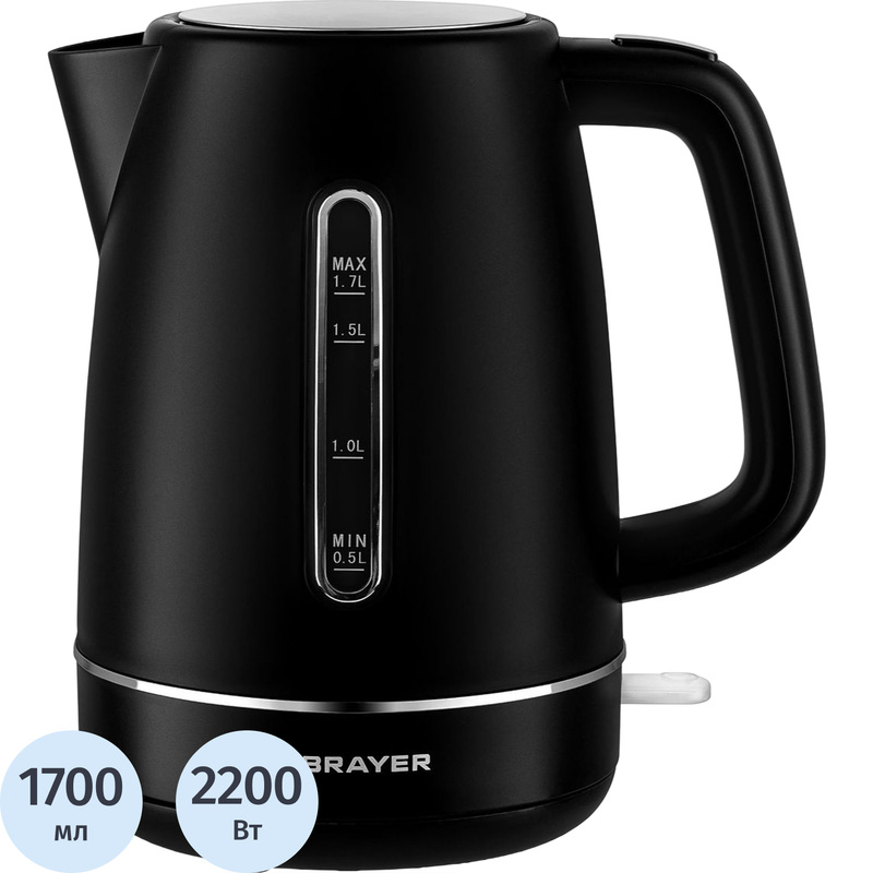 Изображение товара Чайник электрический Brayer BR6103BK черный 1.7 л 2200 Вт