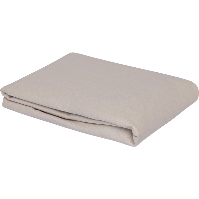 Изображение товара Простыня на резинке Tkano Essential 180х200х30 см лен хлопок серо-бежевая