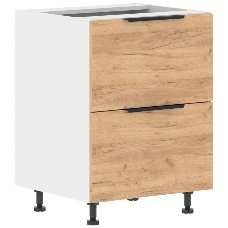 Изображение товара Шкаф напольный Corsica с ящиками из ЛДСП, дуб бофорд, 600х560х820 мм