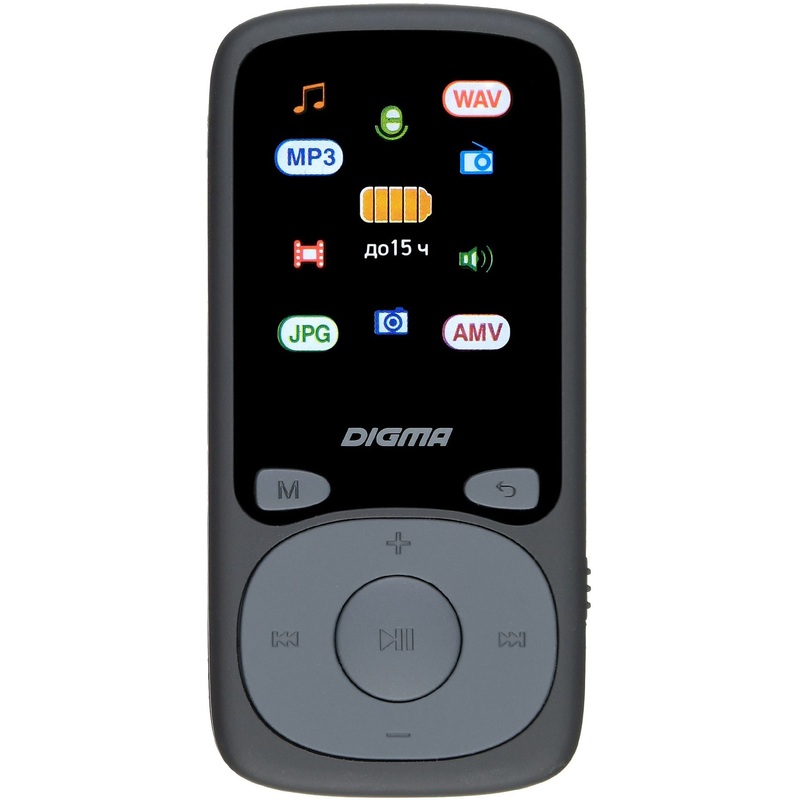 Изображение товара MP3 плеер Digma B4 8 ГБ черный с FM радио и поддержкой micro SD