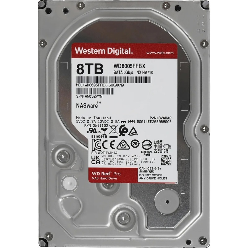 Изображение товара Жёсткий диск Western Digital Red Pro 8 ТБ SATA 7200 об/мин