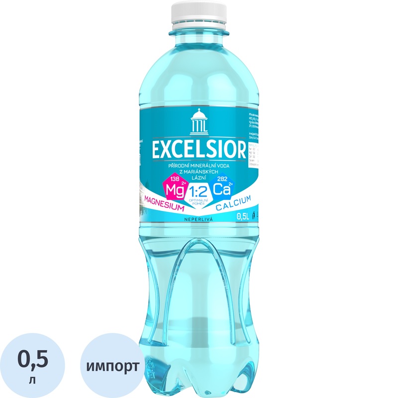 Изображение товара Вода минеральная Excelsior лечебно-столовая газированная 0.5 л