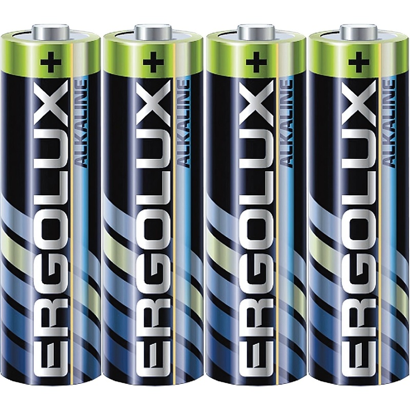 Изображение товара Батарейка AA пальчиковая Ergolux Alkaline 4 штуки в упаковке