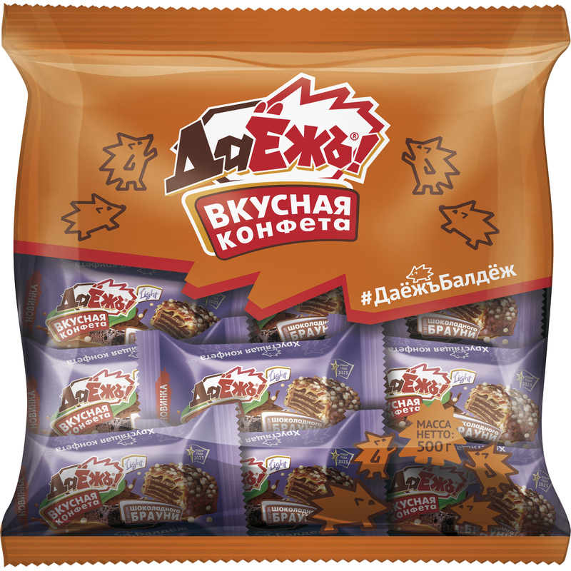 Изображение товара Конфеты Essen ДаЁжъ light со вкусом шоколадного брауни 500 г