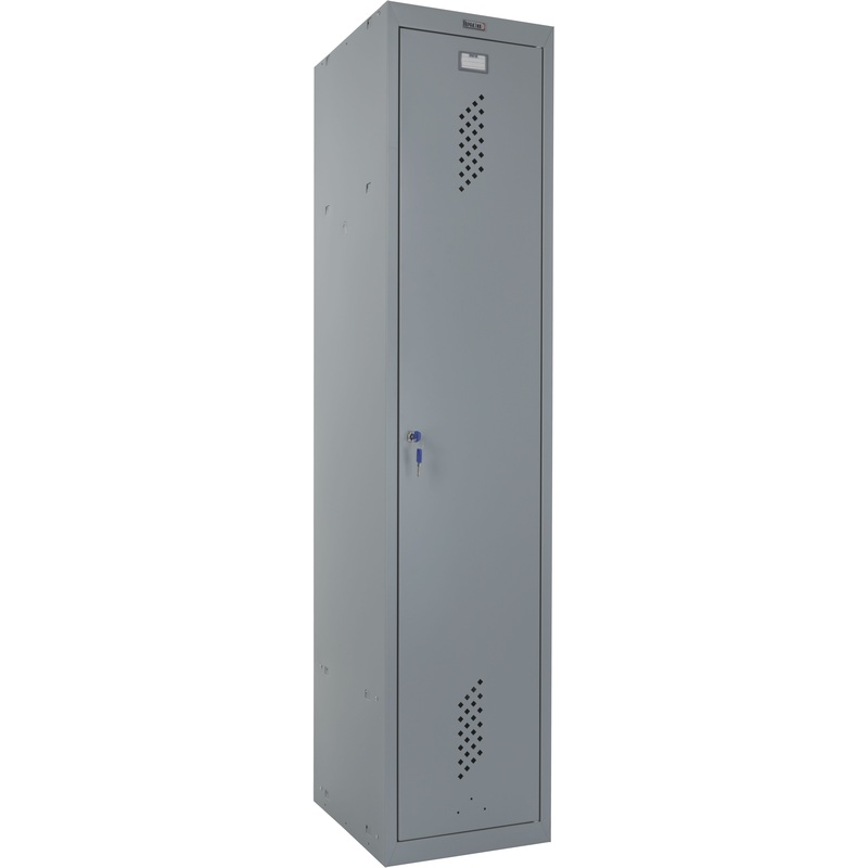 Изображение товара Металлический шкаф для одежды Практик ML/LS-11-40D серый 400х500х1830 мм