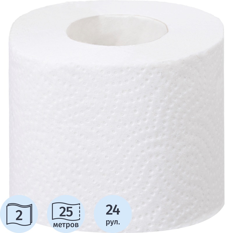 Изображение товара Бумага туалетная Joy Eco 2-слойная цвет натуральный белый (24 рулона в упаковке)