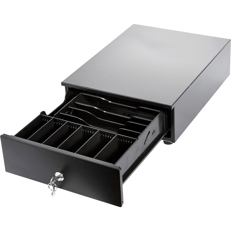 Изображение товара Денежный ящик Paytor HT-240B 310х245х90 мм черный компактный кассовый ящик для магазина кафе