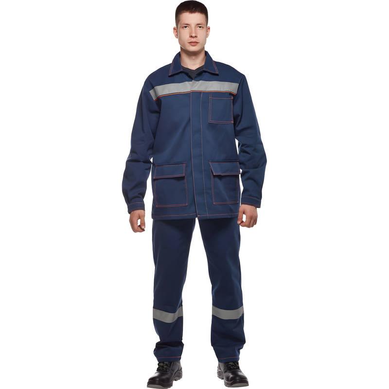 Изображение товара Костюм рабочий летний мужской л28-КПК деним с СОП синий (размер 104-108 (52-54), рост 194-200)