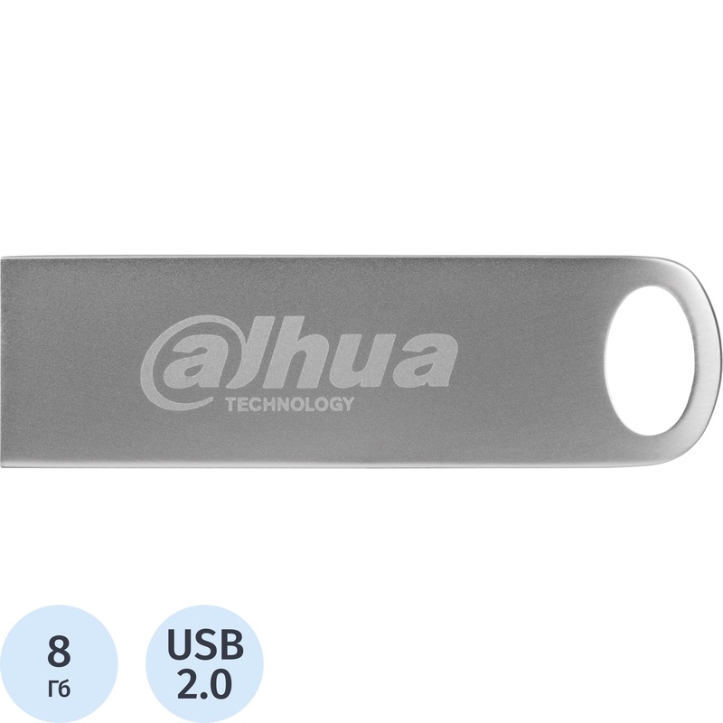 Изображение товара Флешка USB 2.0 8ГБ Dahua DHI-USB-U106-20-8GB надежное внешнее устройство