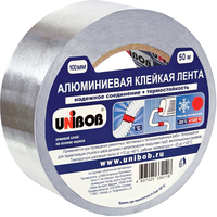 Клейкая лента алюминиевая Unibob 100 мм x 50 м 70 мкм серая