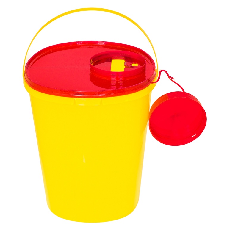 Изображение товара Емкость-контейнер для острого инструмента СЗПИ класса Б желтый 6 л (45 штук в упаковке)