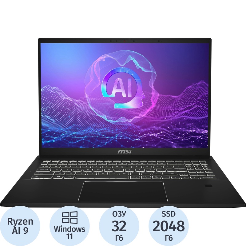 Изображение товара Ноутбук MSI Summit A16 AI+ 3HMTG-084RU: Ryzen AI 9, 32 ГБ, 2 ТБ SSD, 16\"