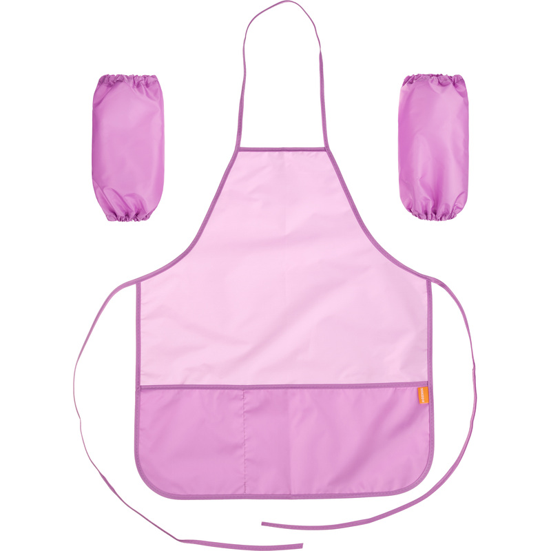 Изображение товара Фартук для труда Комус Класс сиреневый с нарукавниками для детей от 6 лет