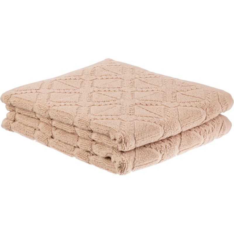 Изображение товара Набор махровых полотенец Комус Калли 2 шт 50x80 см кремовые высокое качество